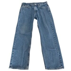 Carhartt Traditional Fit Straight Leg Denim Jeans Medium Wash Work Pants 36x32